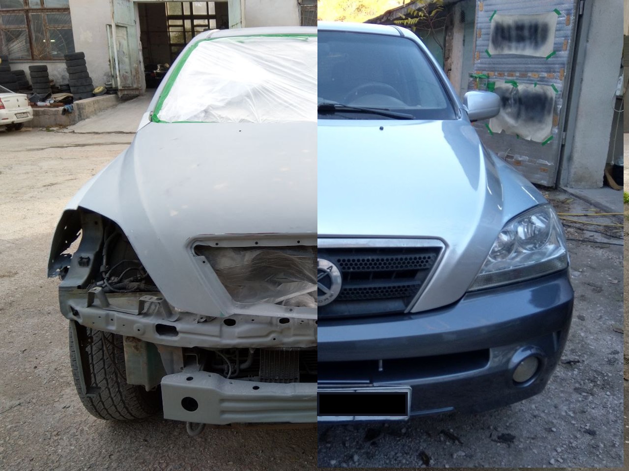 До и после покраски автомобиля